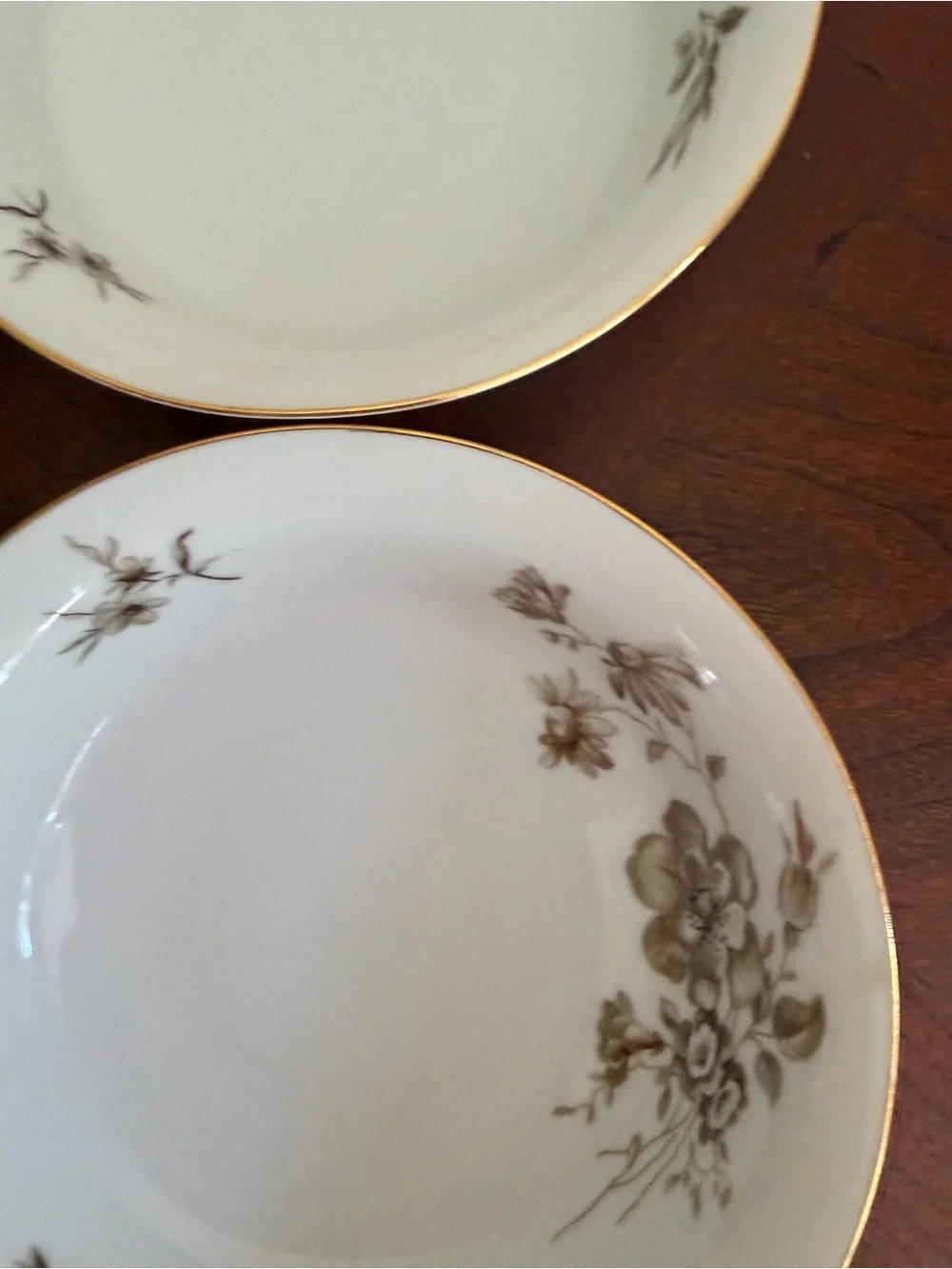 Vintage Johann Haviland Twilight Rose Set of 4 Berry Bowls, Bavaria Germany,